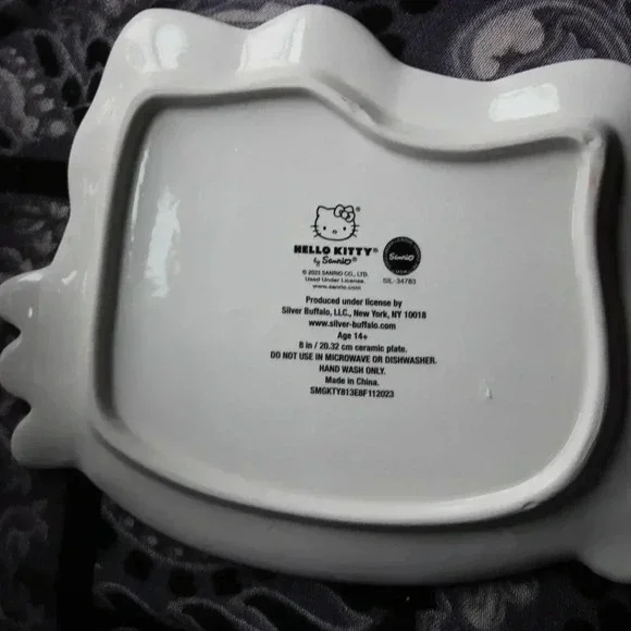 Hello Kitty Sanrio Jewelry Tray/Decorative Plate Gold Bow - Picture 6 of 7